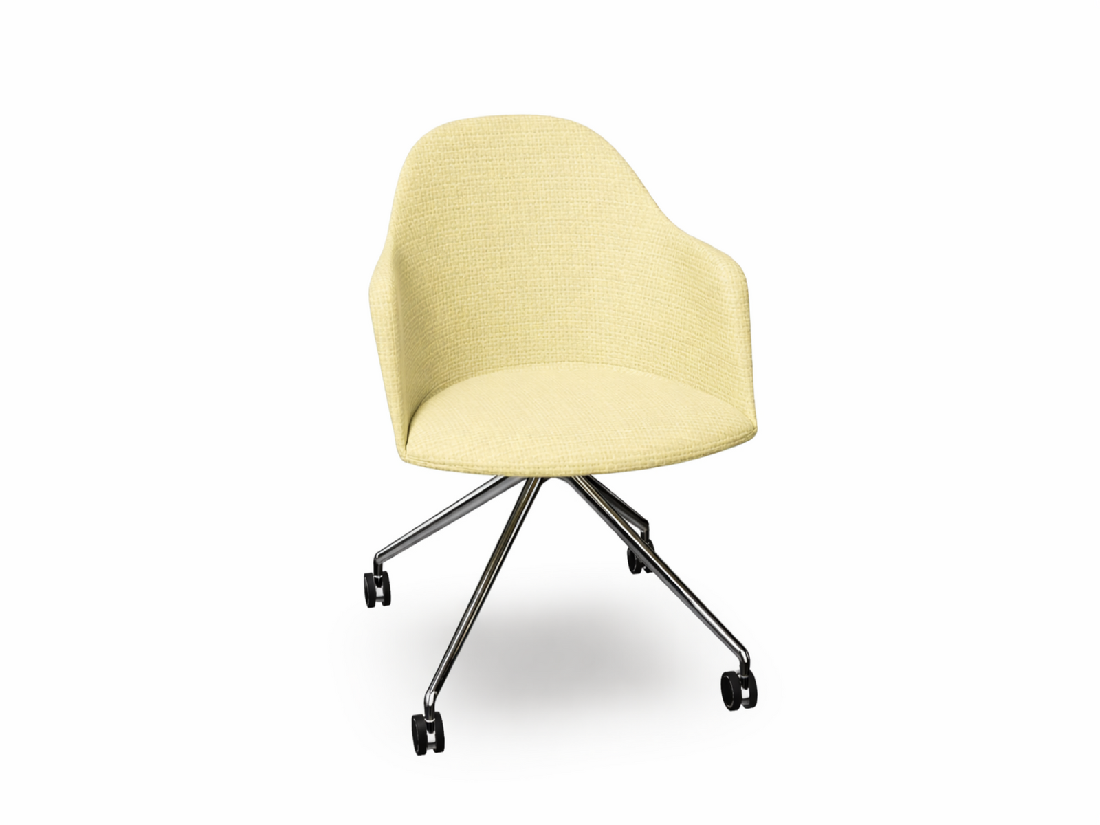 Cila fully upholstered Armchair With Fixed Trestle Base