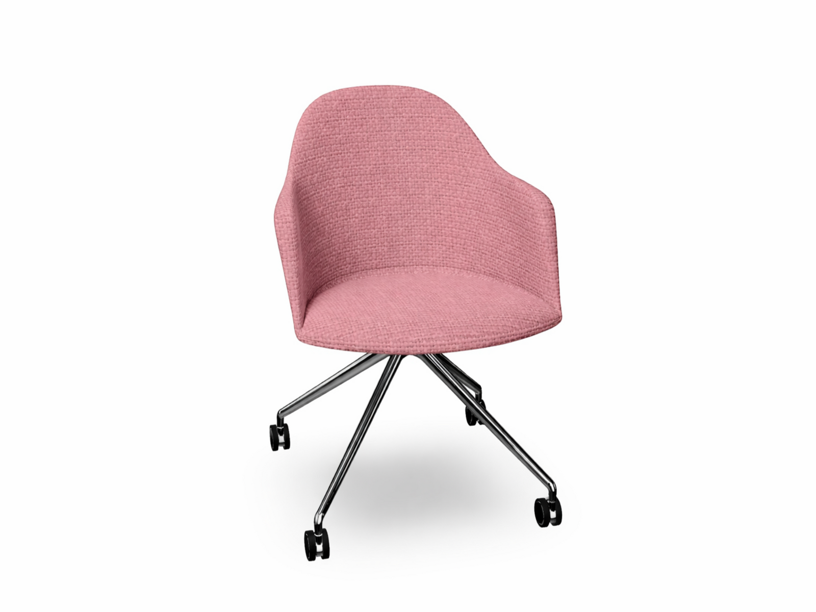 Cila fully upholstered Armchair With Fixed Trestle Base