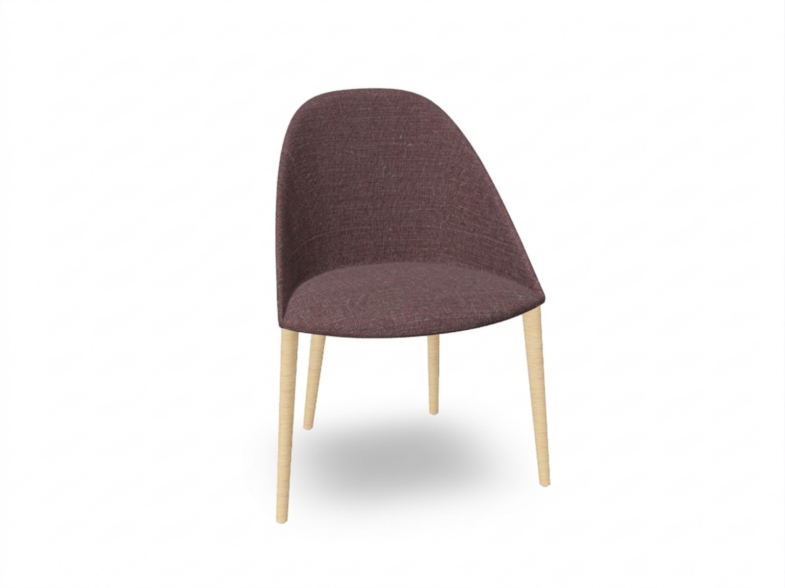 Cila Fully Upholstered Chair With Timber Oak Four-leg Base