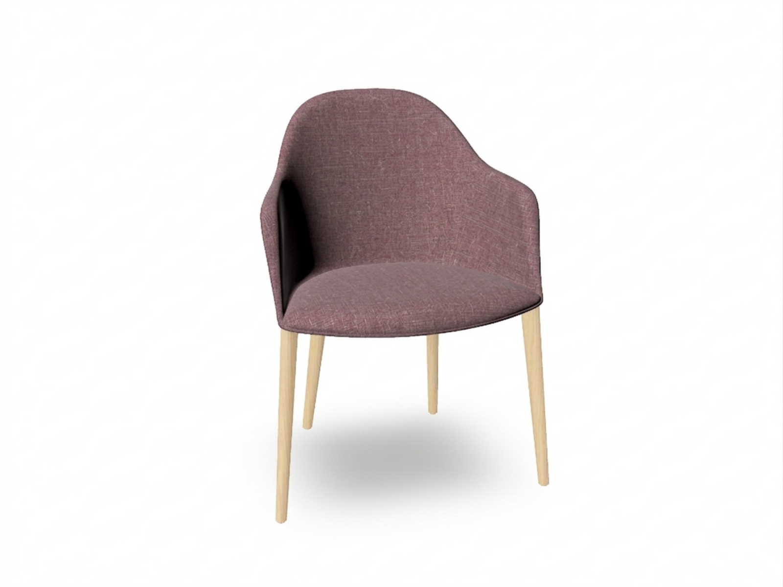 Cila Fully Upholstered Armchair with Timber Oak Four-leg Base