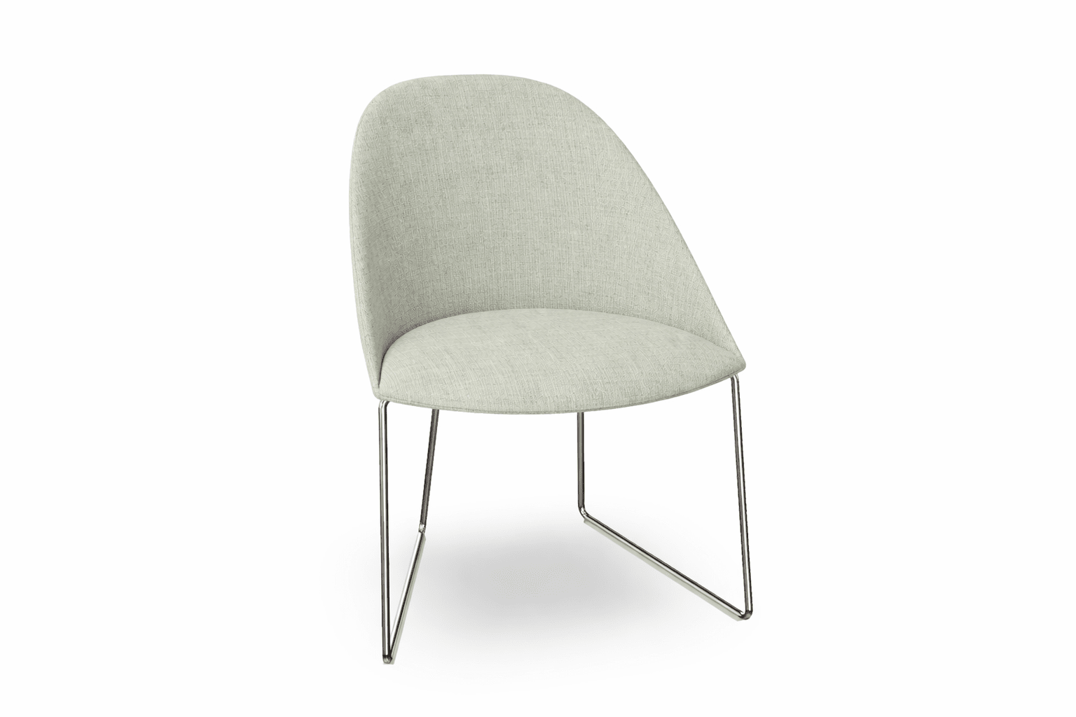 Cila Fully Upholstered Chair With Sled Base Chairs Arper