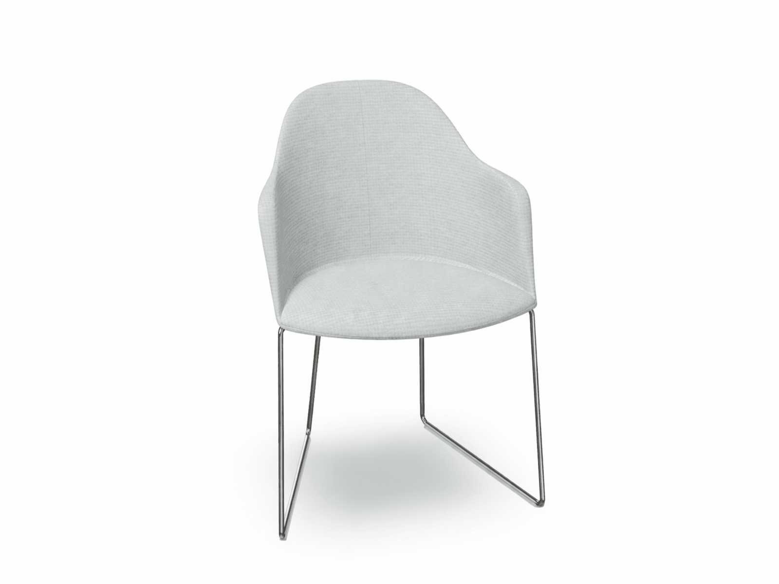 Cila Fully Upholstered Armchair With Sled Base Chairs Arper