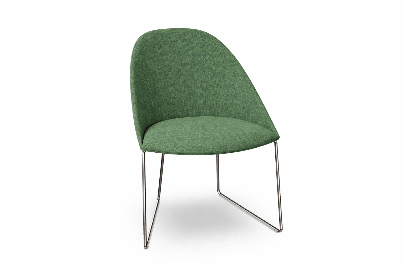 Cila Fully Upholstered Chair With Sled Base Chairs Arper