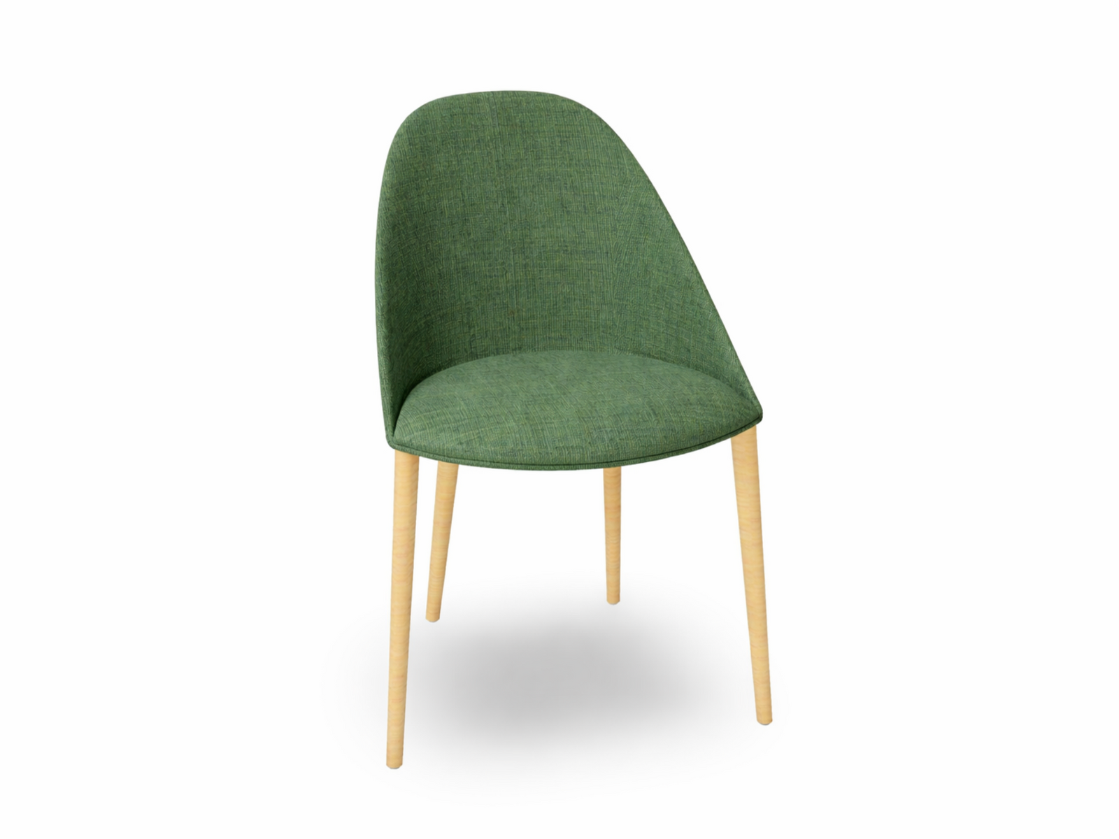 Cila Fully Upholstered Chair With Timber Oak Four-leg Base
