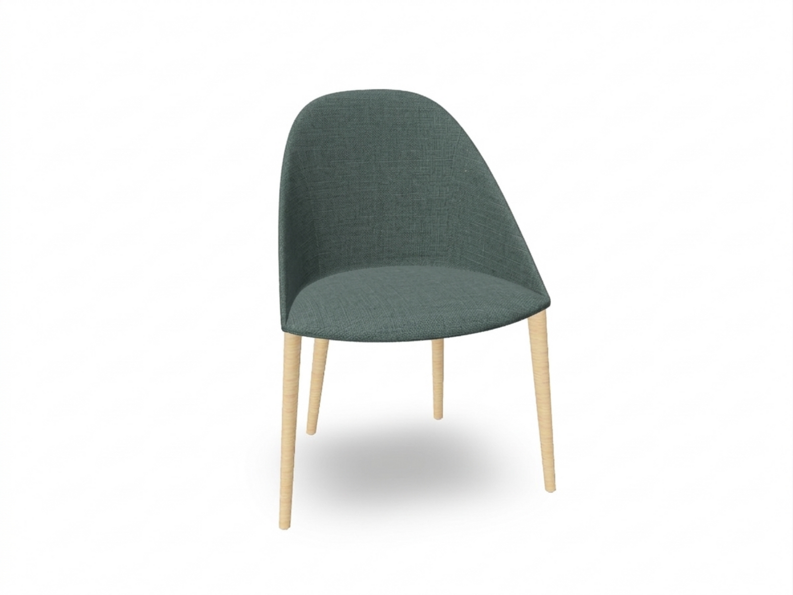 Cila Fully Upholstered Chair With Timber Oak Four-leg Base