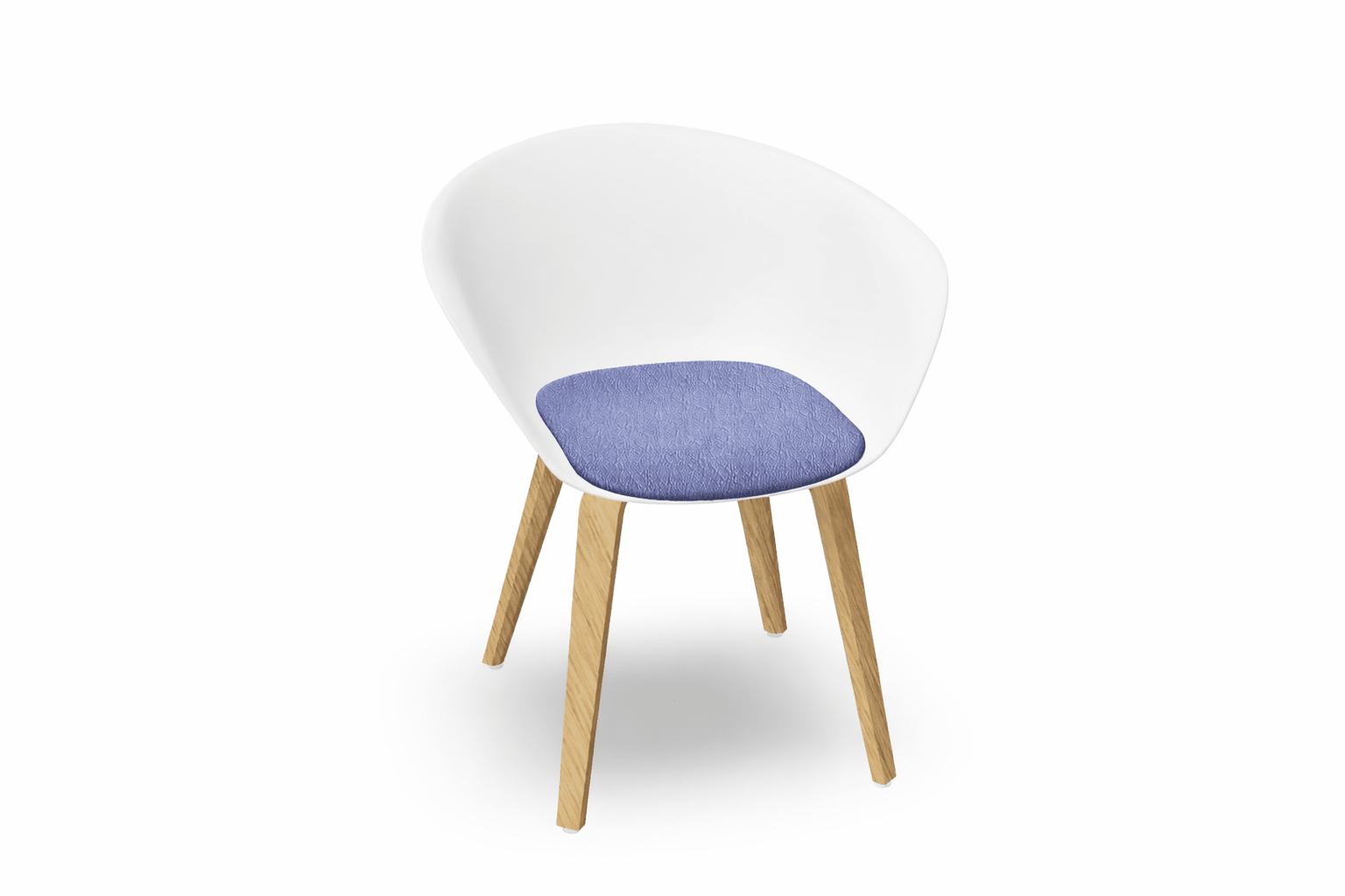 Duna 02 Wood Leg Chair With Seat Cushion Chairs Arper