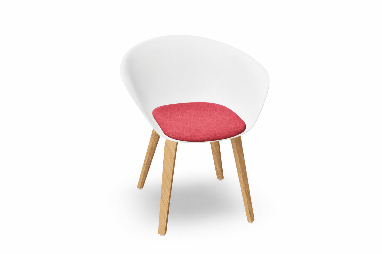 Duna 02 Wood Leg Chair With Seat Cushion Chairs Arper