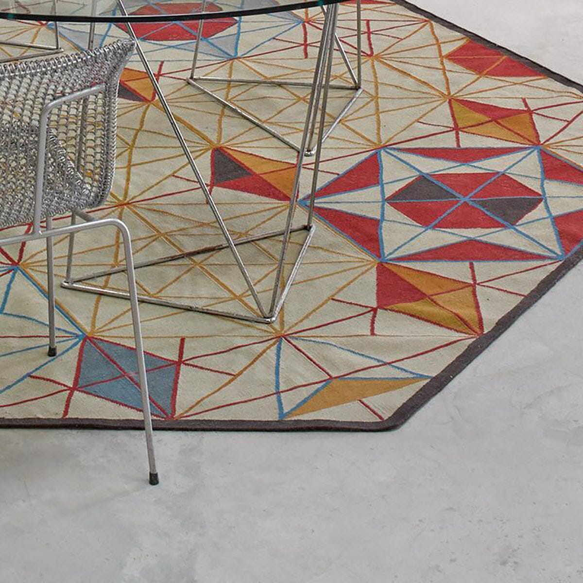 Hexa Orange Rug Rug Gan