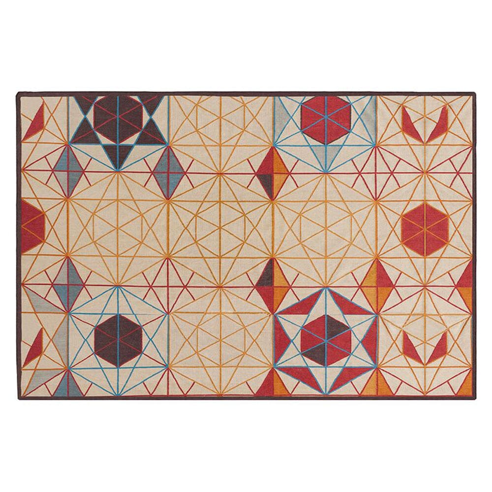 Hexa Orange Rectangular Rug Rug Gan