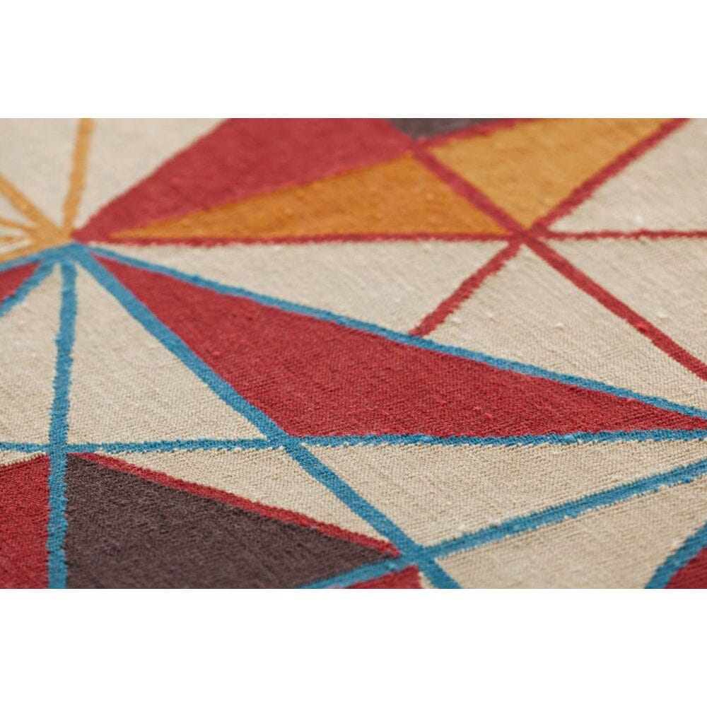 Hexa Orange Rectangular Rug Rug Gan