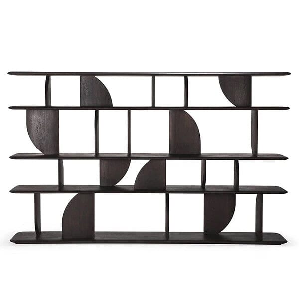 Geometric Rack storage Ethnicraft Dark Brown Teak