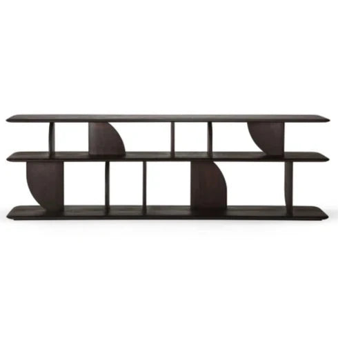 Geometric Sofa Console Console Table Ethnicraft Dark Brown Teak
