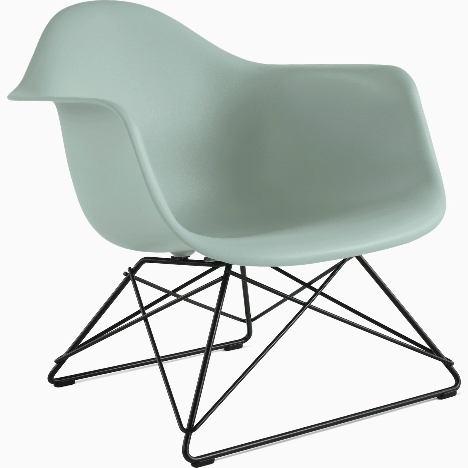 Eames Molded Fiberglass Armchair With Low Wire Base lounge chair herman miller