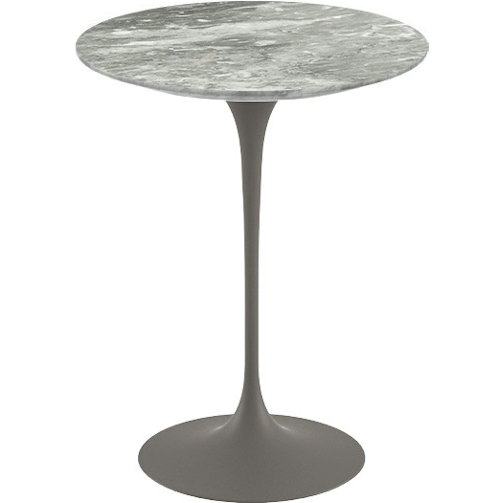 Saarinen Side Table - 16" Round side/end table Knoll Grey Grey marble, Satin finish