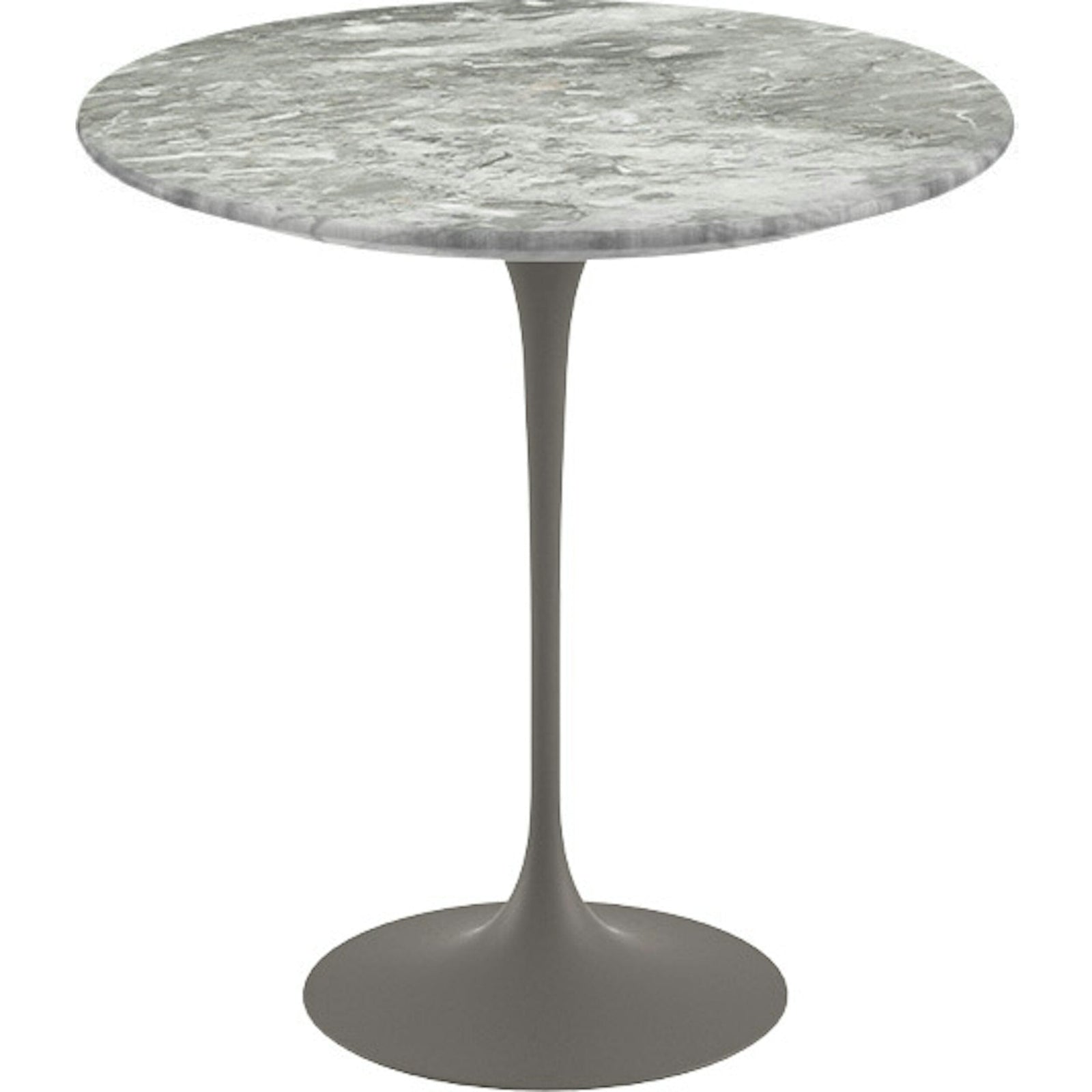 Saarinen Side Table - 20” Round side/end table Knoll Grey Grey marble, Satin finish