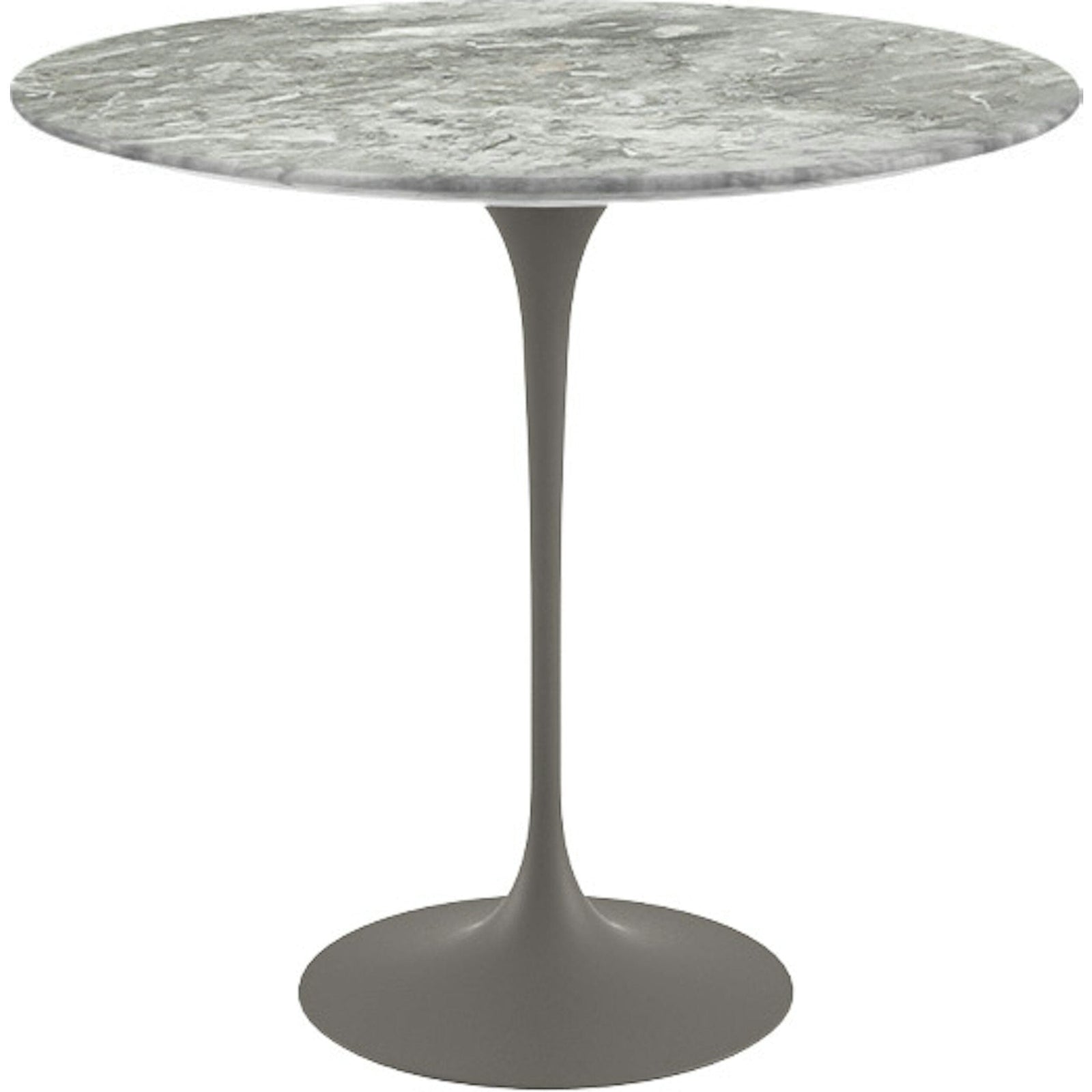 Saarinen Side Table - 22” Oval side/end table Knoll Grey Grey marble, Satin finish