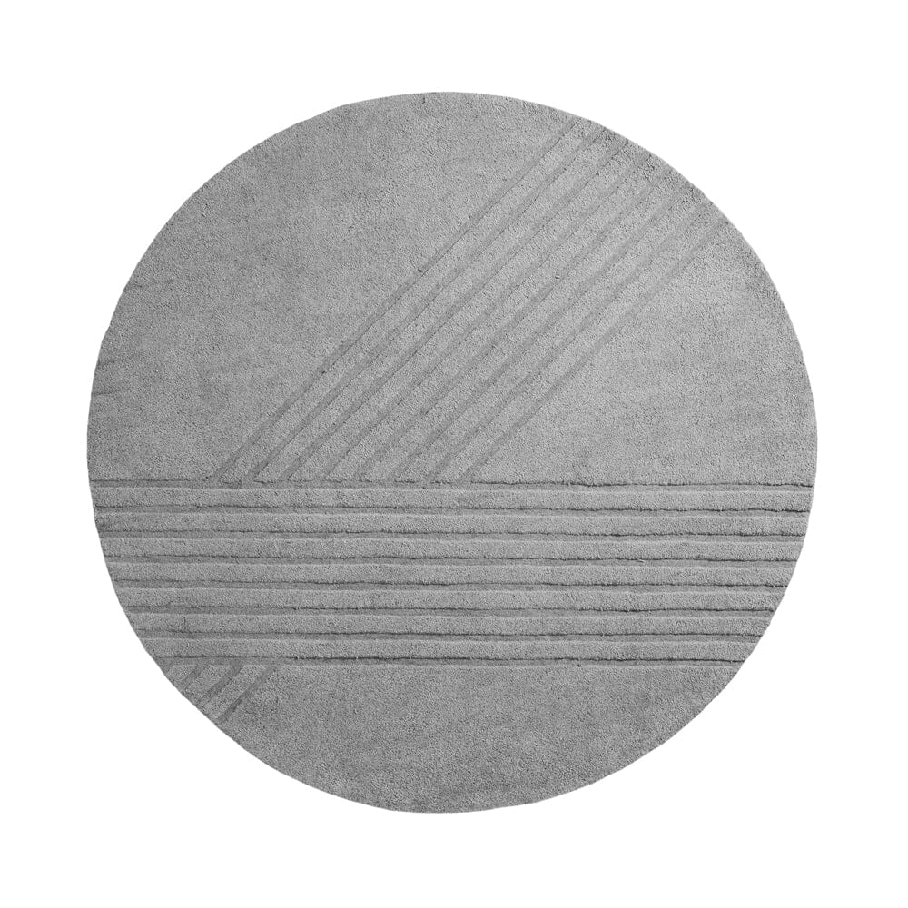 Kyoto Round Rug Accessories Woud Small - 78.7" Grey
