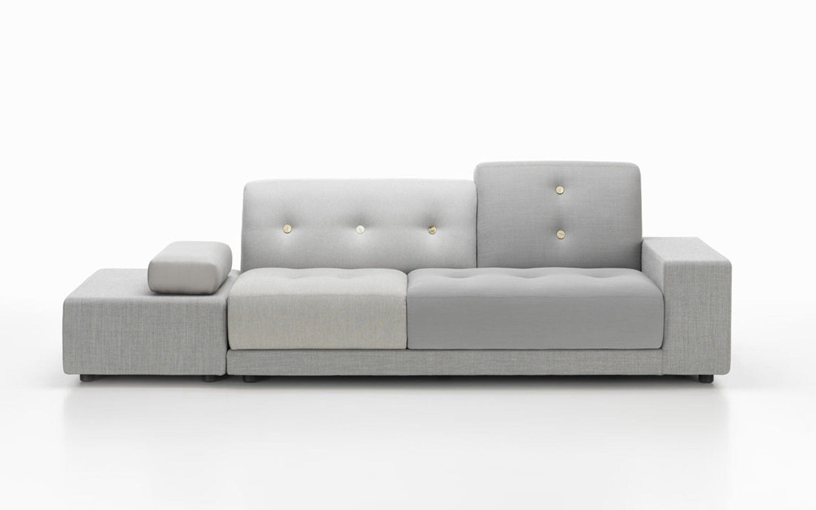 Polder Sofa Sofa Vitra Armrest right / sitting left The Pebble Greys