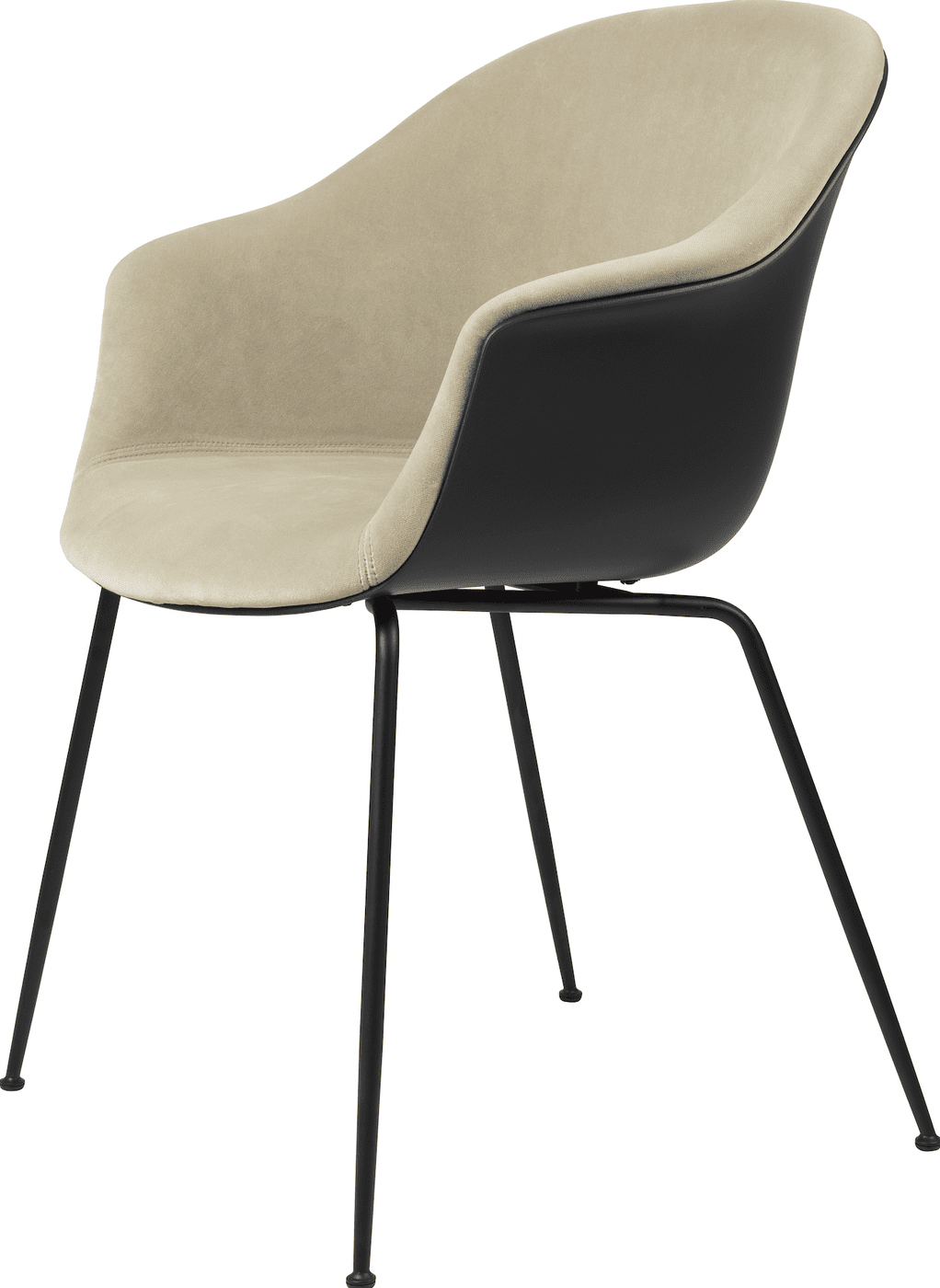 Bat Conic Base Dining Chair - Front Upholstered Chairs Gubi