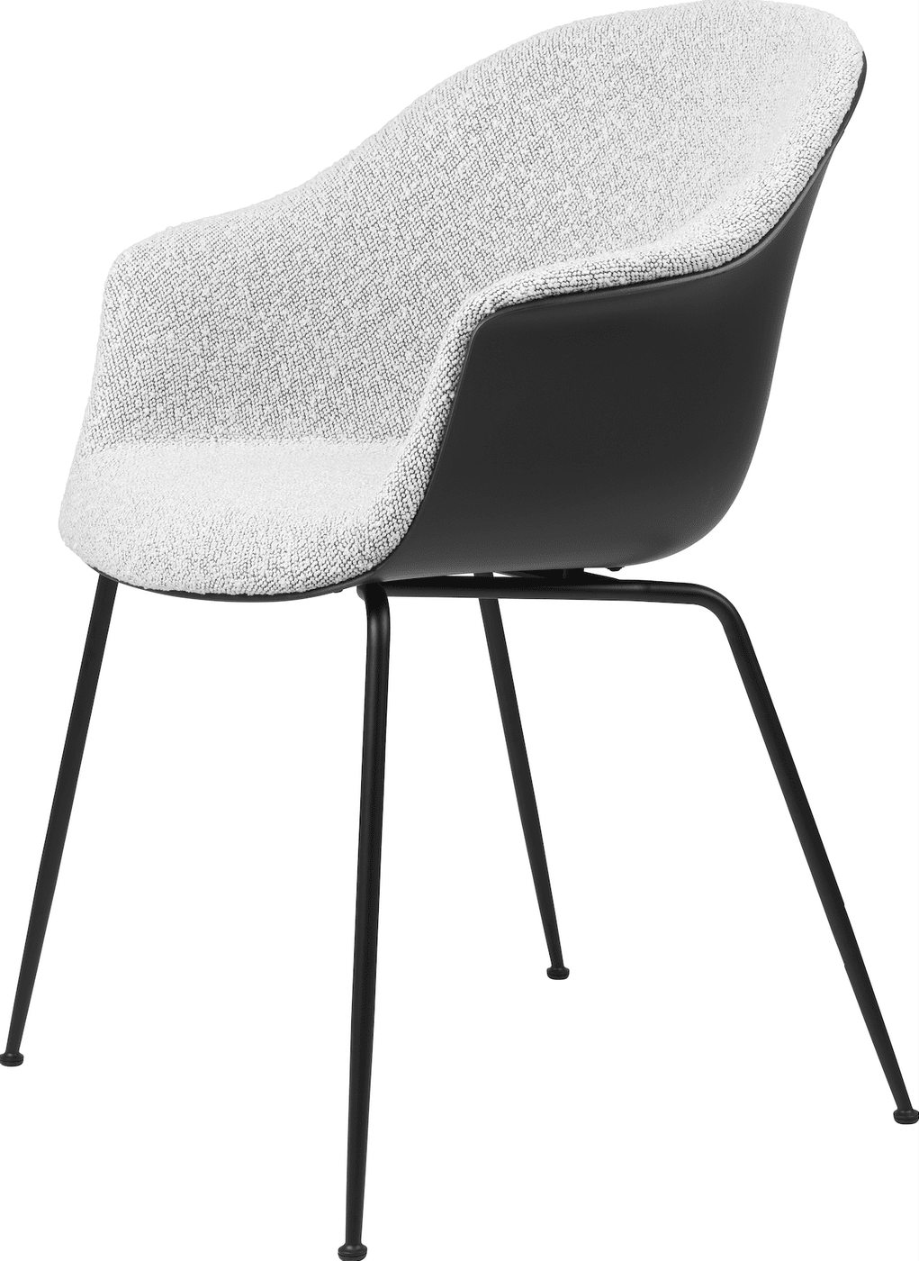 Bat Conic Base Dining Chair - Front Upholstered Chairs Gubi