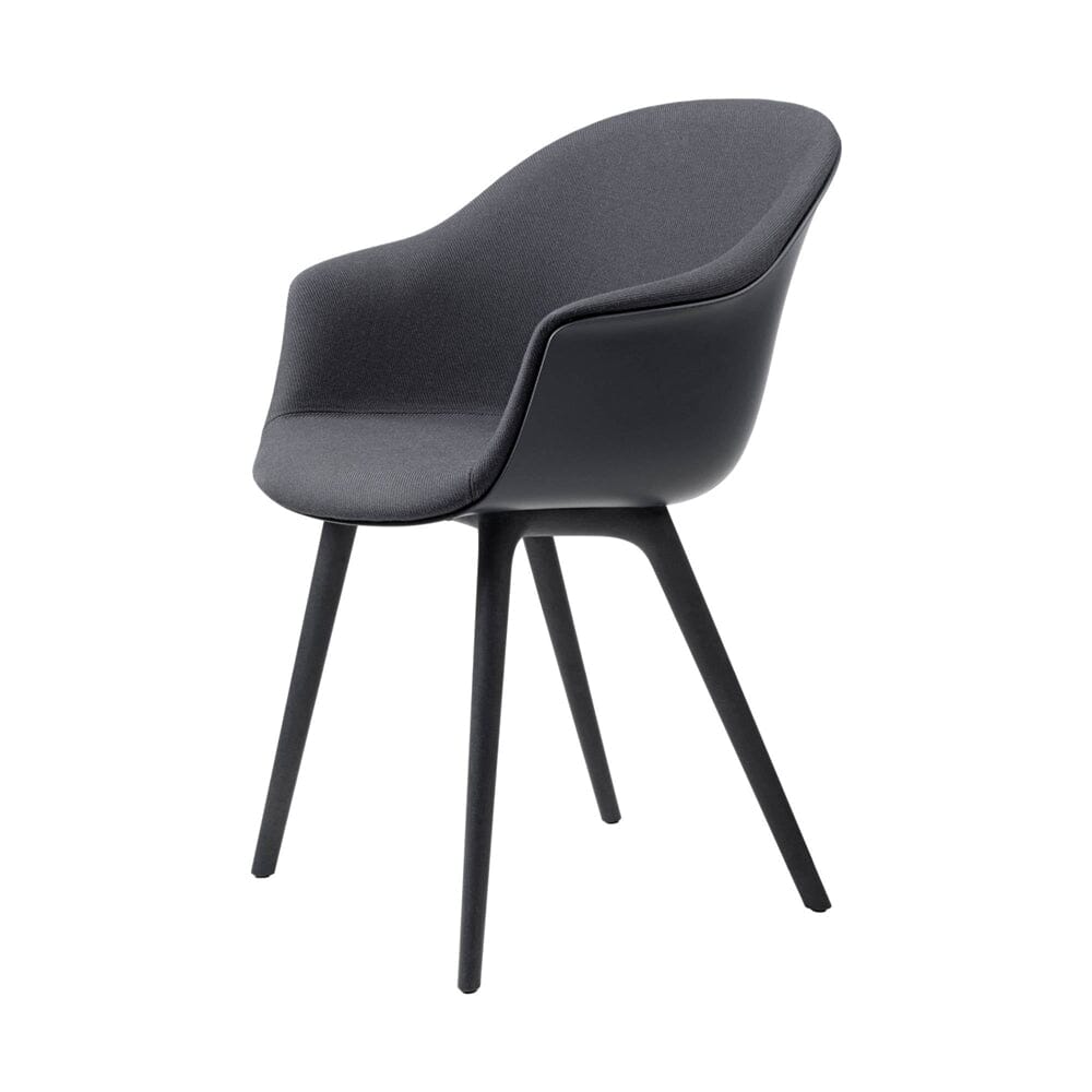 Bat Dining Chair - Front Upholstered with Plastic Base Chairs Gubi