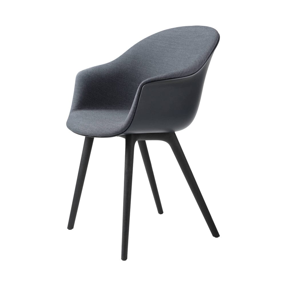 Bat Dining Chair - Front Upholstered with Plastic Base Chairs Gubi