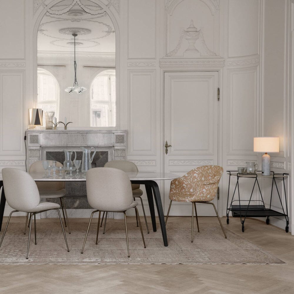 Bat Dining Chair Fully Upholstered With Conic Base Chairs Gubi