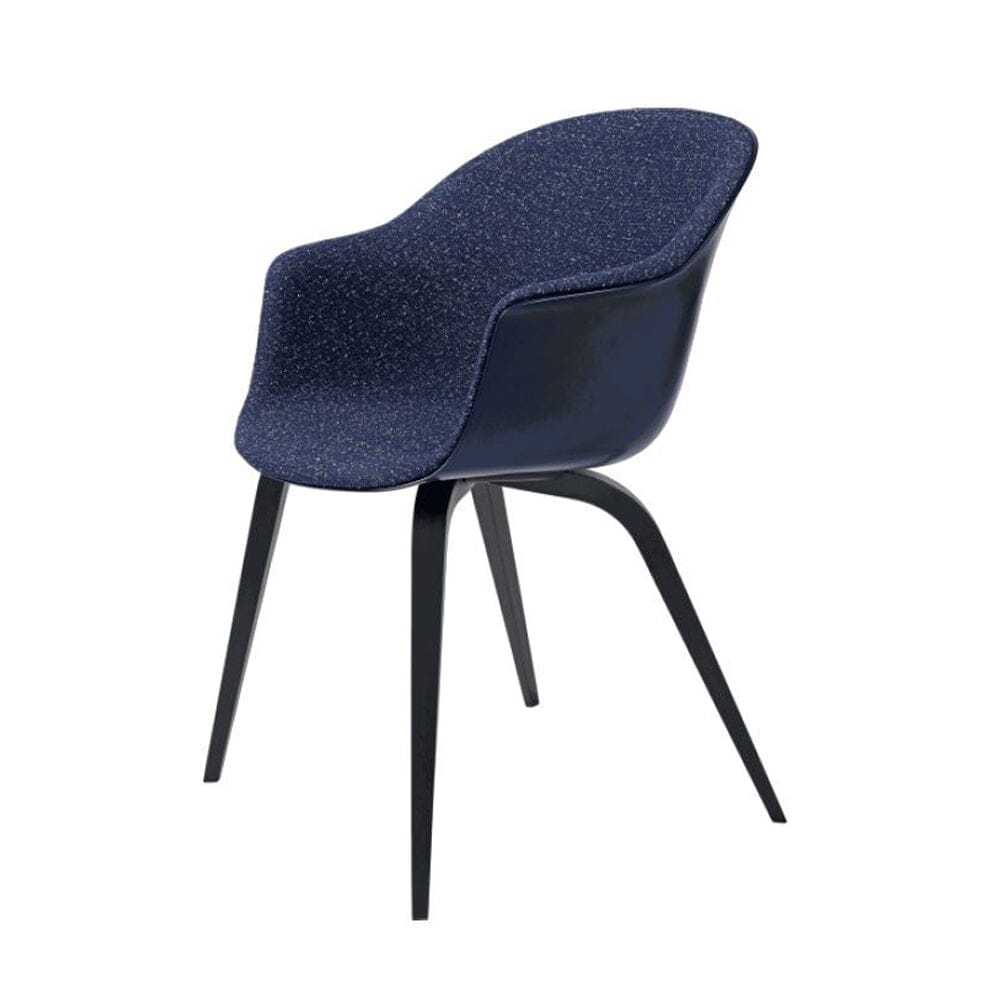 Bat Wood Base Dining Chair - Front Upholstered Chairs Gubi