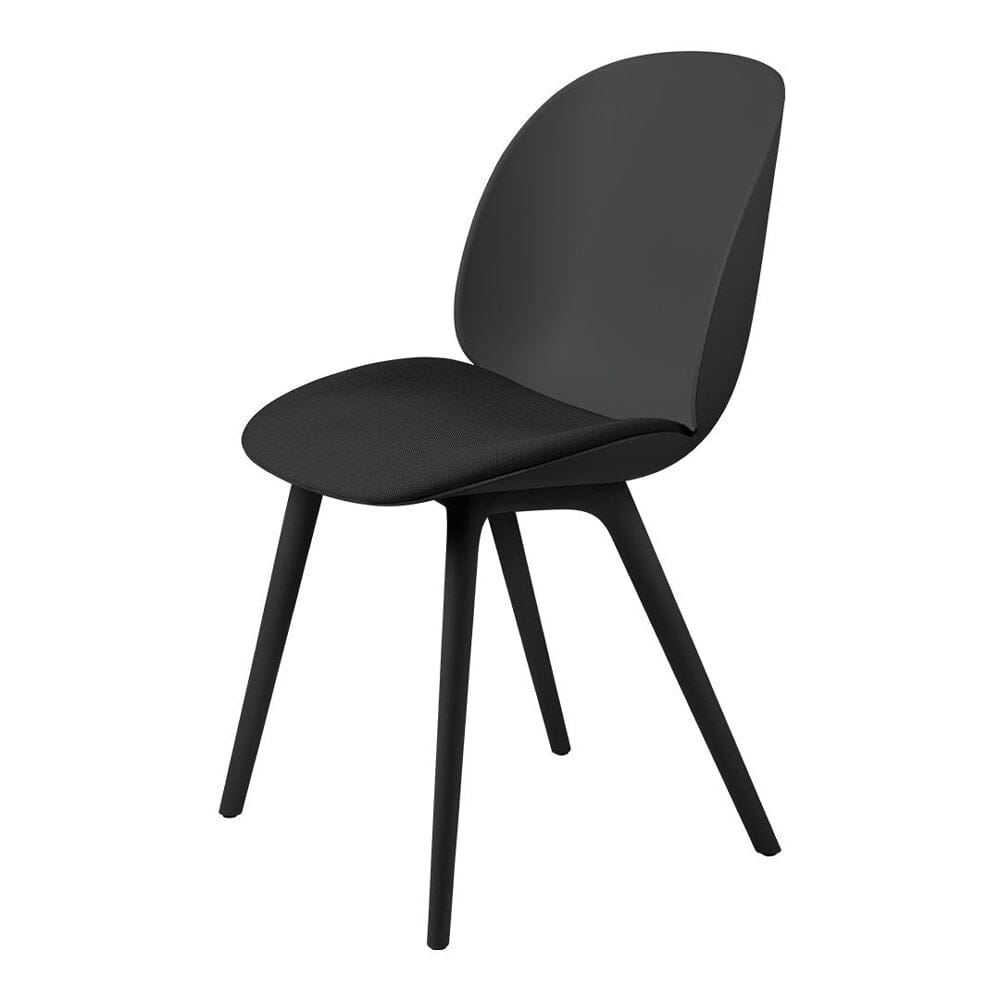 Beetle Black Plastic Base Dining Chair - Seat Upholstered Chairs Gubi