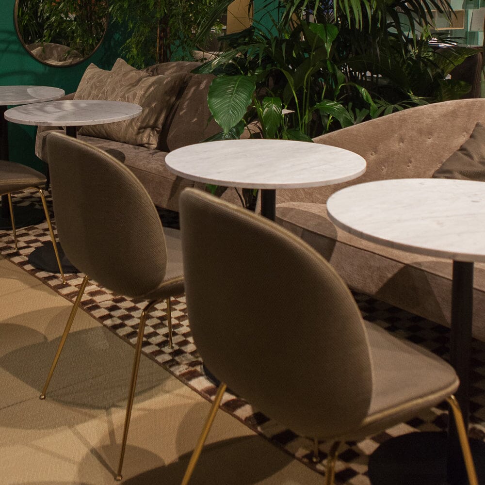 Beetle Dining Chair with Conic Base - Fully Upholstered Chairs Gubi