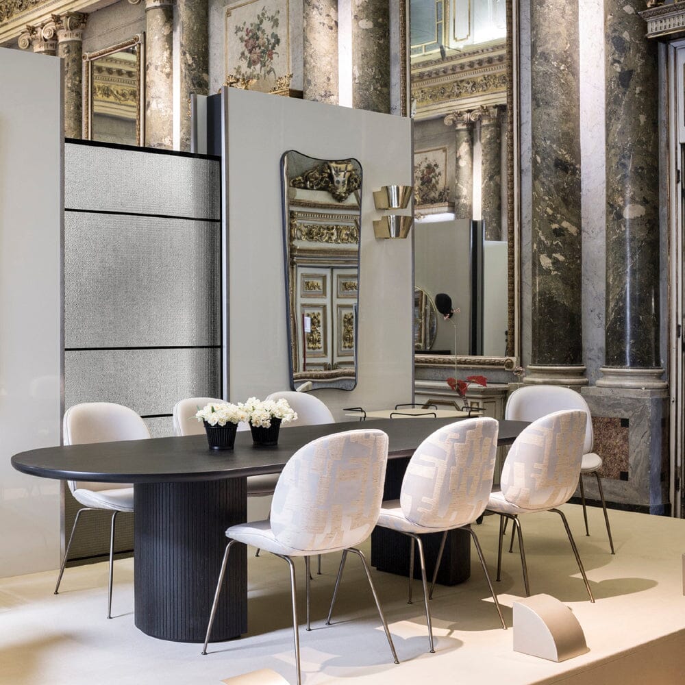 Beetle Dining Chair with Conic Base - Fully Upholstered Chairs Gubi