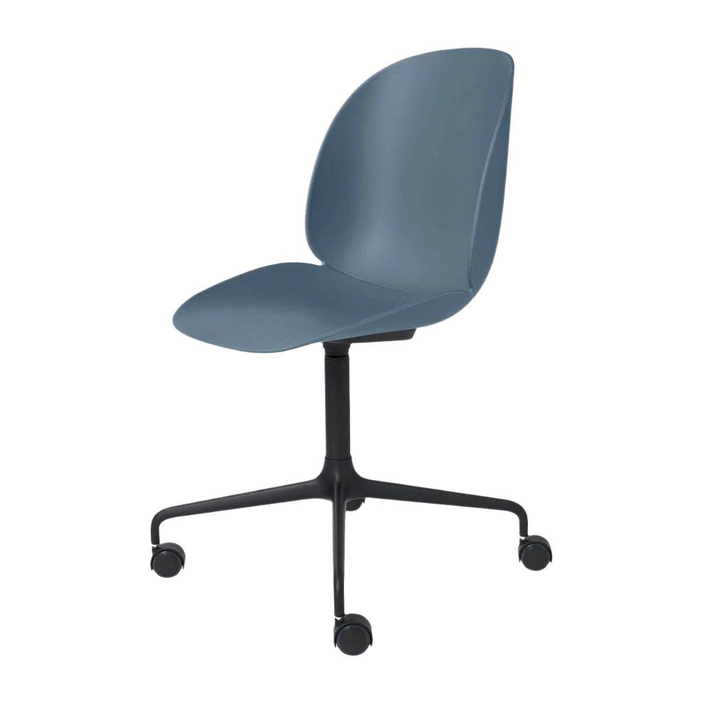 Beetle Meeting Chair 4-Star Base with Castors Chairs Gubi