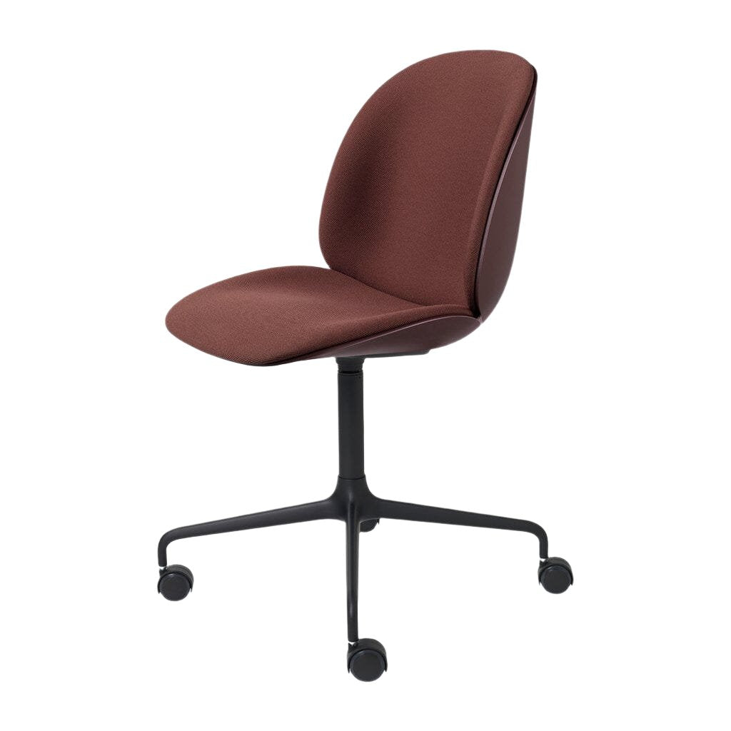 Beetle Meeting Chair 4-Star Base with Castors - Front Upholstered Chairs Gubi