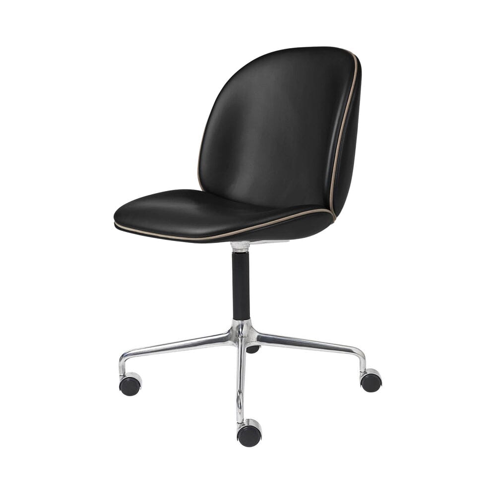 Beetle Meeting Chair 4-Star Base with Castors - Fully Upholstered Chairs Gubi