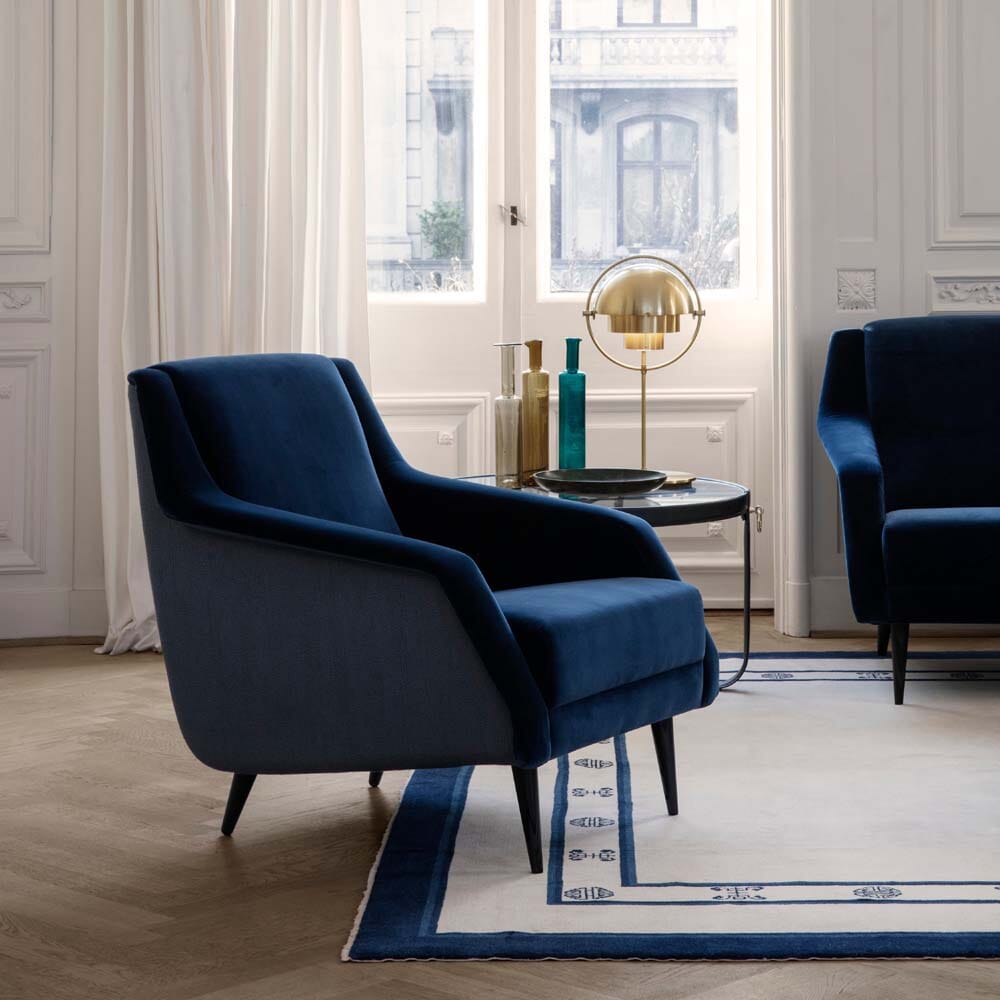 CDC.1 Wood Base Lounge Chair Fully Upholstered lounge chair Gubi