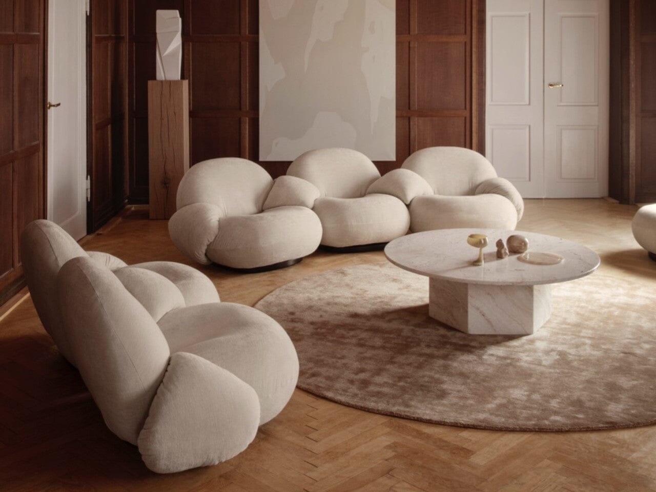 Pacha Modular Sofa – 2 Seater With Armrests And Middle Armrest Sofa Gubi
