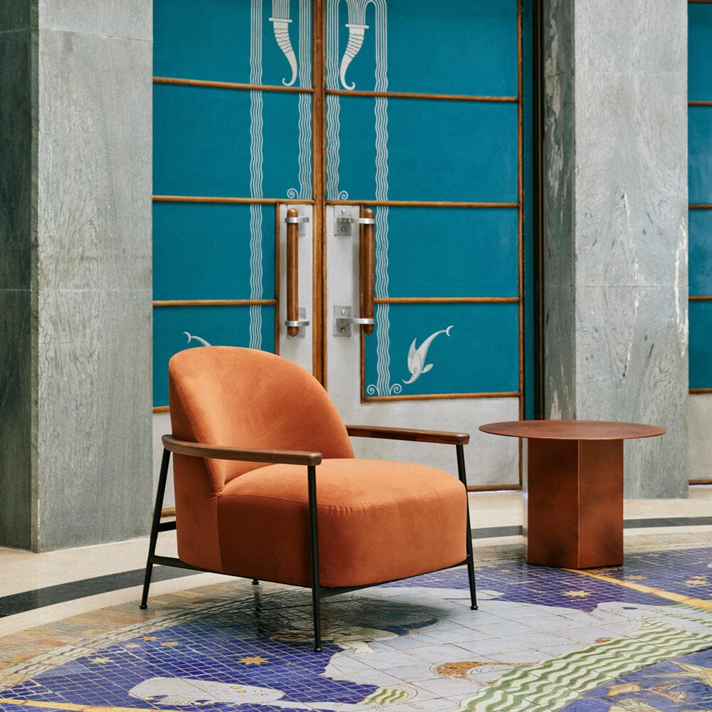 Sejour Lounge Chair Fully Upholstered With Armrest lounge chair Gubi