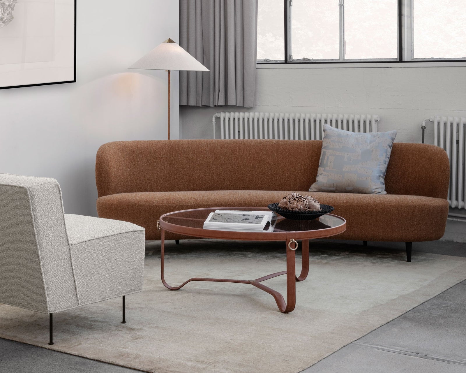 Stay Sofa Curved with Wood Legs Sofa Gubi