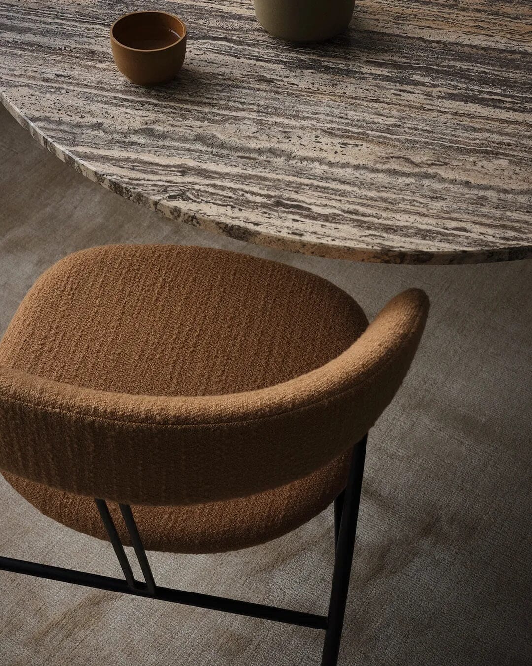 Violin Dining Chair - Fully Upholstered Chairs Gubi