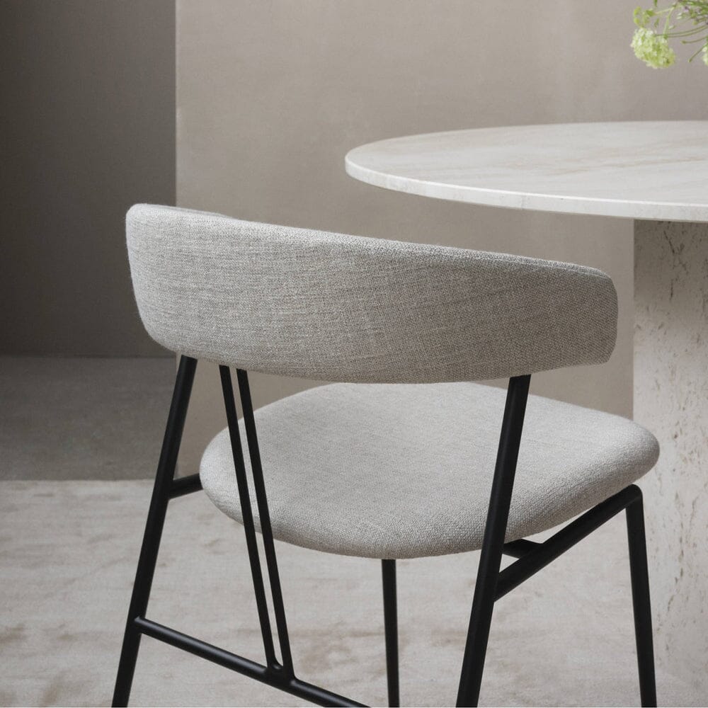 Violin Dining Chair - Fully Upholstered Chairs Gubi