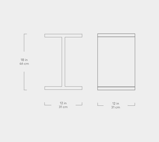 Acrylic I-Beam Table side/end table Gus Modern