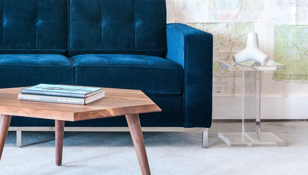 Acrylic I-Beam Table side/end table Gus Modern