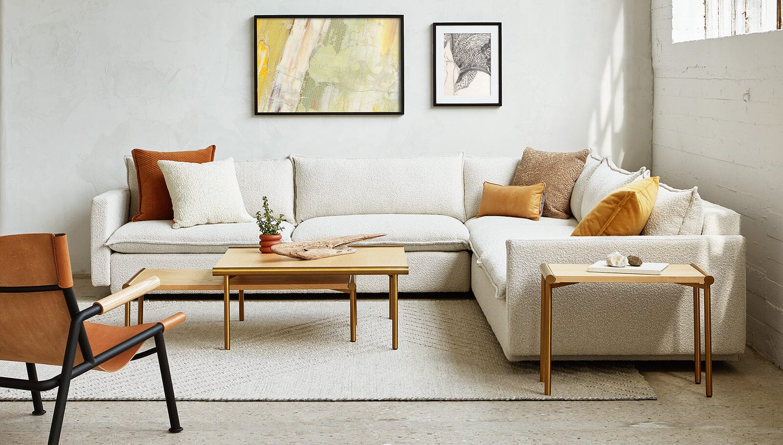 Sola Bi-Sectional Sofa Gus Modern