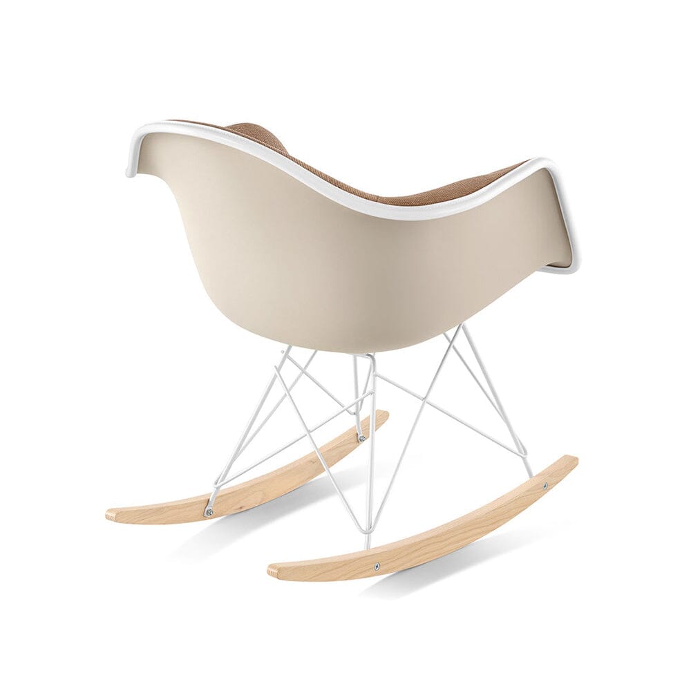 Eames Molded Plastic Armchair Rocker Base Upholstered rocking chairs herman miller