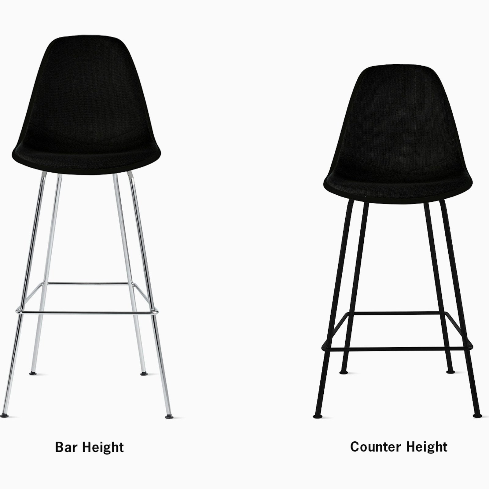 Eames Molded Plastic Upholstered Counter Stool Stools herman miller