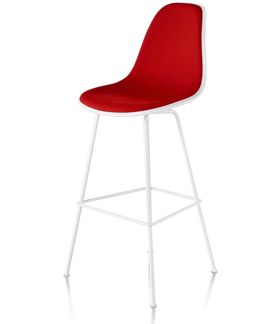 Eames Molded Plastic Upholstered Bar Stool bar seating herman miller