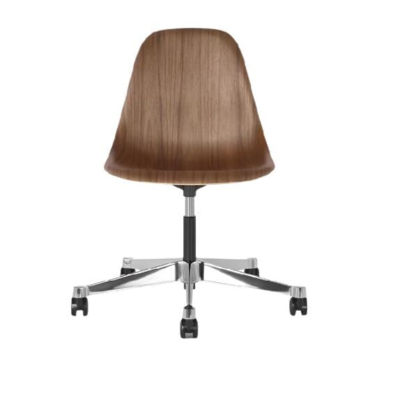 Eames Molded Wood Side Chair With Seat Pad - Task Base Office Chair herman miller