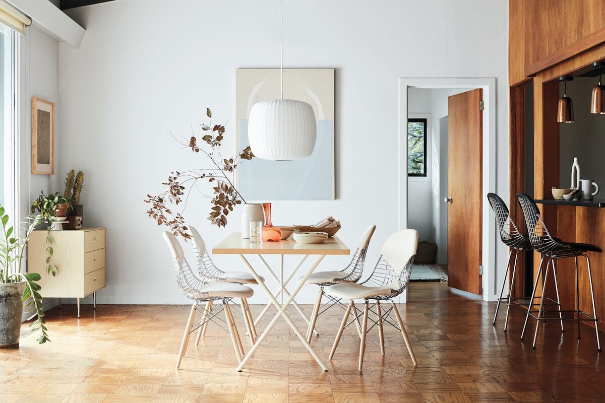 Nelson X-Leg Table with Veneer Top Dining Tables herman miller