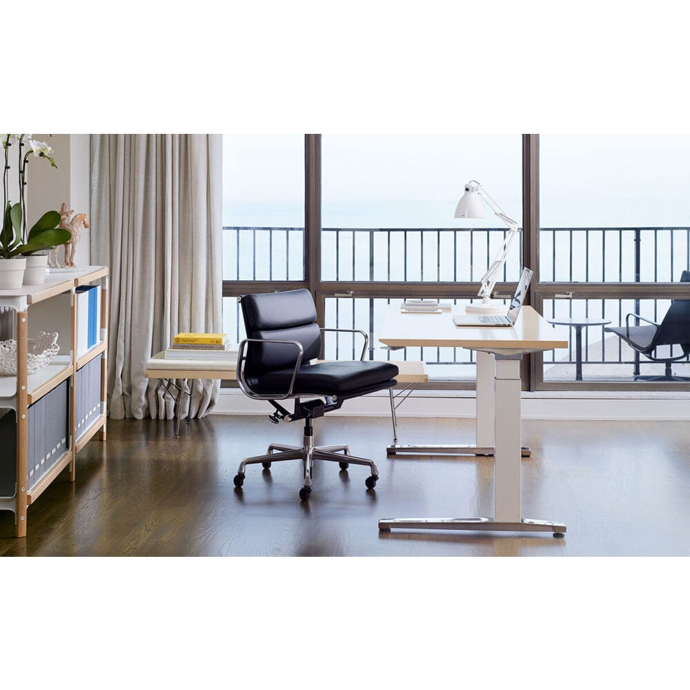 Nevi Sit-to-Stand Rectangular Table with C-Foot Desk herman miller