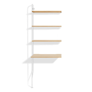 Hitch Add-on Bookcase and Desk storage BluDot White /White Oak 